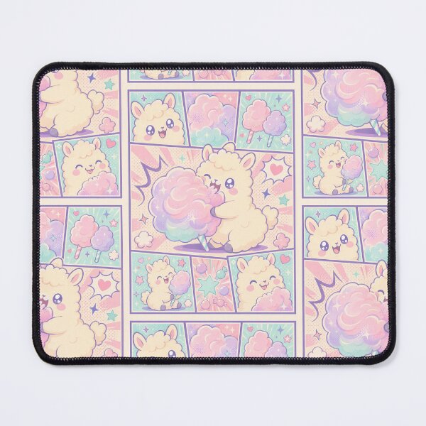 Item preview, Kawaii Lamb Eating Cotton Candy Pop Panels designed and sold by Gift Phrase Studio.