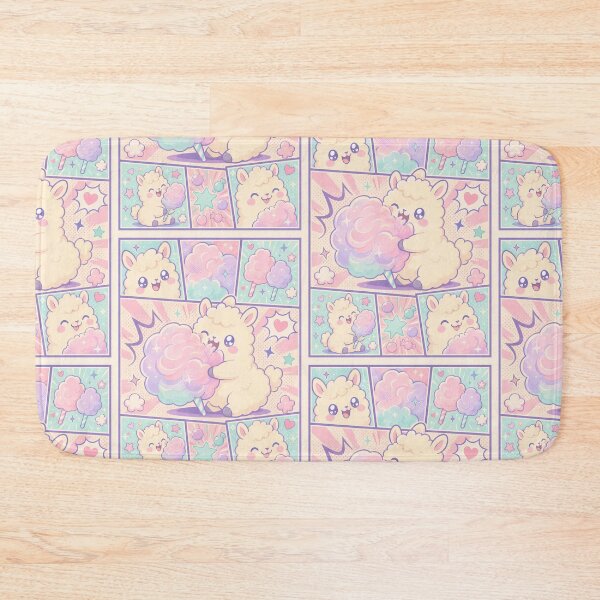 Item preview, Kawaii Lamb Eating Cotton Candy Pop Panels designed and sold by Gift Phrase Studio.