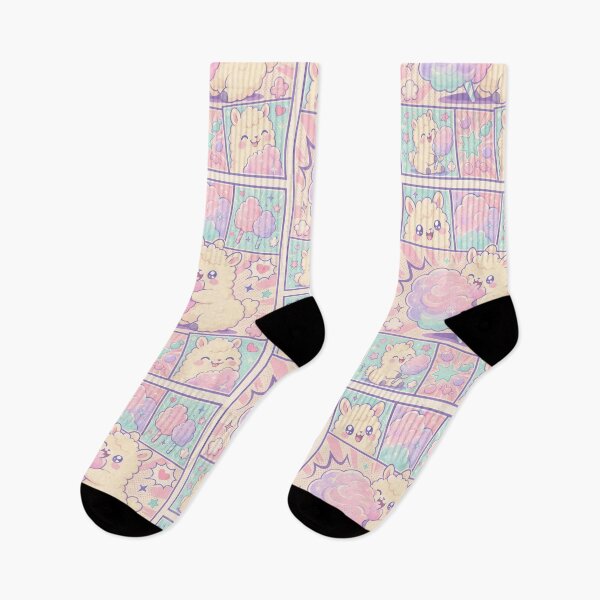 Item preview, Kawaii Lamb Eating Cotton Candy Pop Panels designed and sold by Gift Phrase Studio.