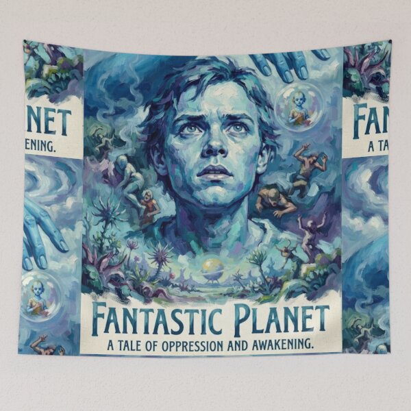 Item preview, Fantastic Planet Retro Sci-Fi Surrealism Tribute Art Movie Poster designed and sold by Art's Diner.