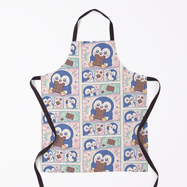 Item preview, Kawaii Penguin Eating Chocolate Bar Pop Panels designed and sold by Gift Phrase Studio.
