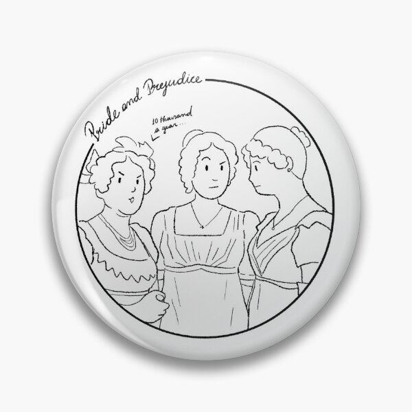 Item preview, Jane Austen Pride and Prejudice Scene Cute Drawing designed and sold by MariOyama.
