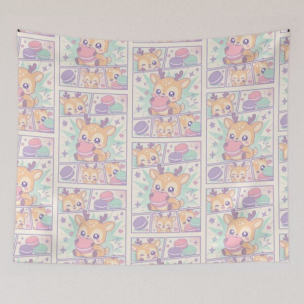 Item preview, Kawaii Fawn Eating Cookies Pop Panels designed and sold by Gift Phrase Studio.