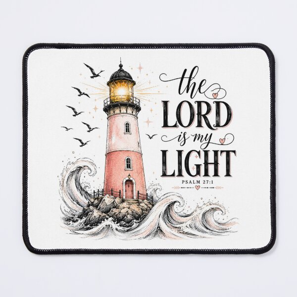 Item preview, The Lord Is My Light – Psalm 27:1 Christian Lighthouse designed and sold by SweetTeezPrints.