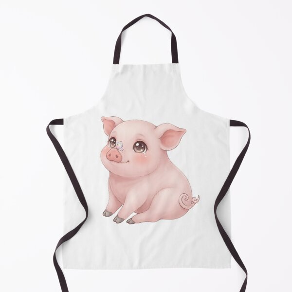Item preview, Adorable Sitting Baby Piggy - Cute Kawaii Style  designed and sold by Stickivo.