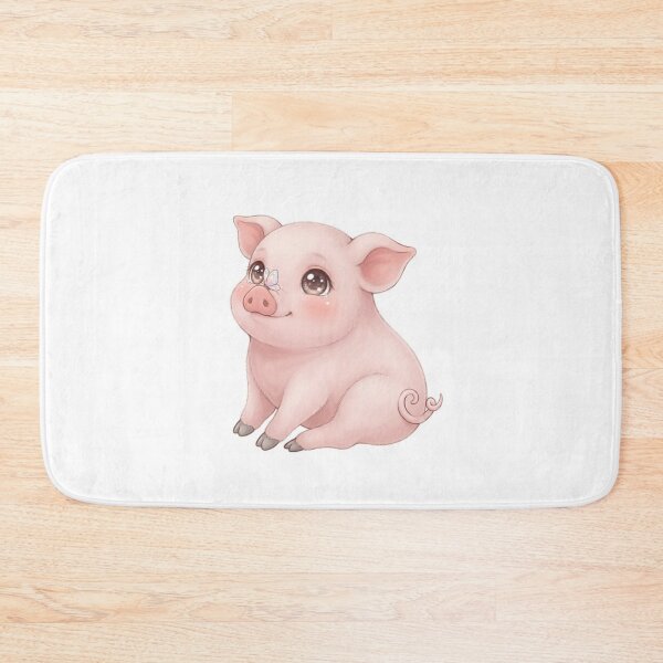 Item preview, Adorable Sitting Baby Piggy - Cute Kawaii Style  designed and sold by Stickivo.