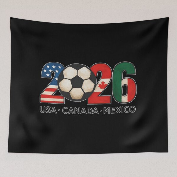 Item preview, 2026 World Cup Soccer USA Canada Mexico Flag Number designed and sold by Soceitiz.