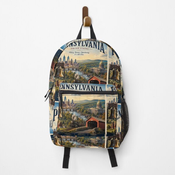Item preview, Pennsylvania USA Vintage Travel Poster | Keystone State Wall Art designed and sold by ElartedeNoel.