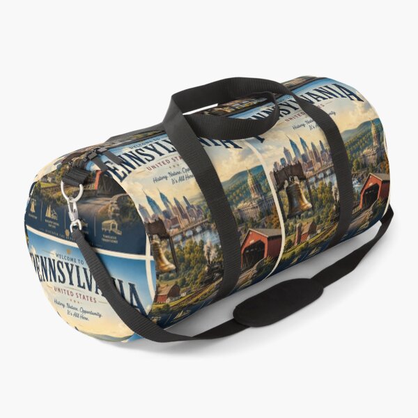 Item preview, Pennsylvania USA Vintage Travel Poster | Keystone State Wall Art designed and sold by ElartedeNoel.