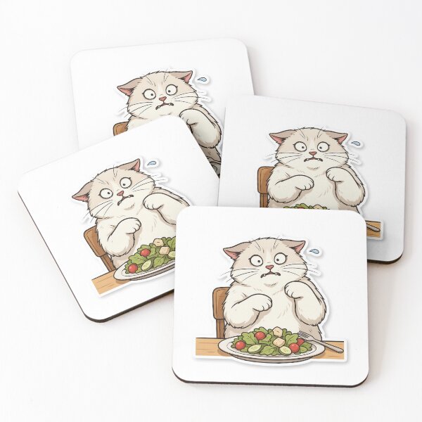 Item preview, Smudge The Cat Meme Sticker - Funny White Cat At Dinner Table designed and sold by Purrfectly  Furr.