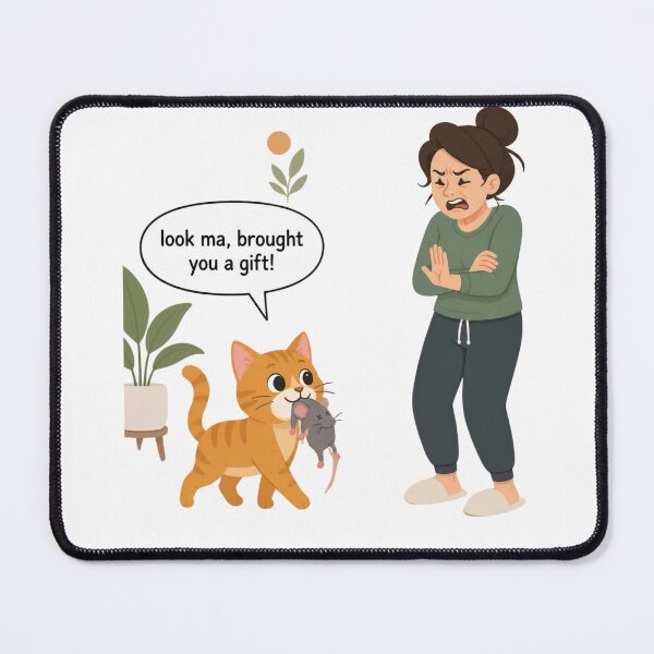Item preview, Look Ma Brought You a Gift - Funny Cat Present Humor designed and sold by Liberty To Go.