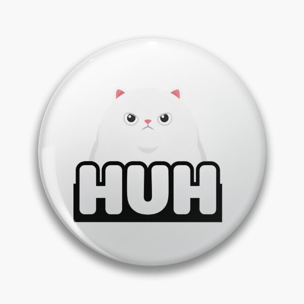 Item preview, HUH White Cat Meme Sticker - Funny Grumpy Cat Reaction designed and sold by Purrfectly  Furr.
