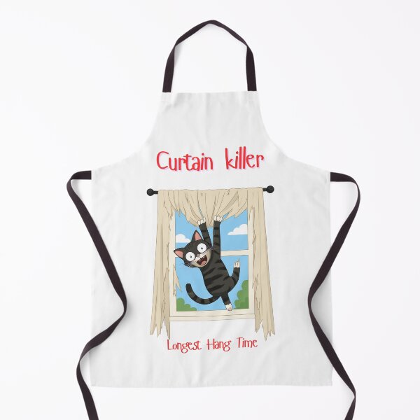 Item preview, Curtain Killer Longest Hang Time - Funny Cat Mischief Design designed and sold by Liberty To Go.