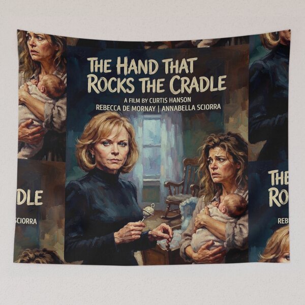 Item preview, The Hand That Rocks The Cradle Retro Psychological Thriller Tribute Art Movie Poster designed and sold by Art's Diner.