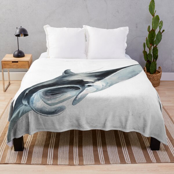 Item preview, Reef Manta Ray Watercolour designed and sold by Jaruart.