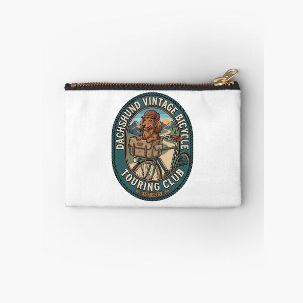 Item preview, Dachshund Vintage Bicycle Touring Club Canvas Basket designed and sold by PictoVibe.