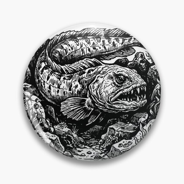 Item preview, Vintage Woodcut Wolffish Illustration designed and sold by DuckOddity.