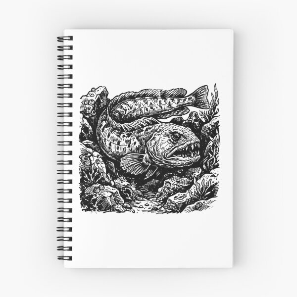 Item preview, Vintage Woodcut Wolffish Illustration designed and sold by DuckOddity.