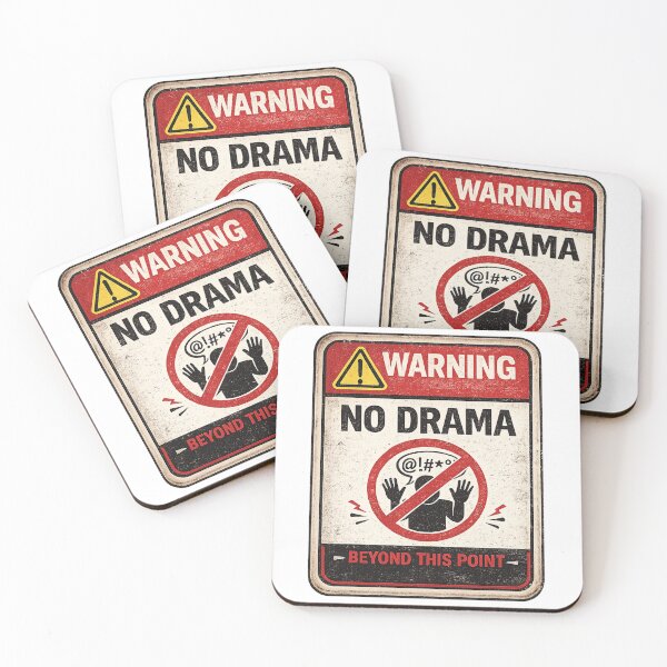 Item preview, No Drama Beyond This Point | Funny Warning Sign | Vintage Sarcastic Design designed and sold by piketo.