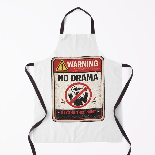 Item preview, No Drama Beyond This Point | Funny Warning Sign | Vintage Sarcastic Design designed and sold by piketo.