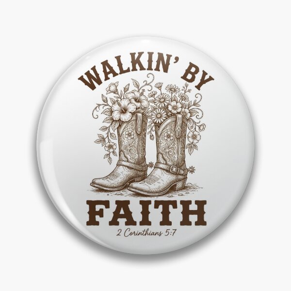 Item preview, Walkin’ by Faith – 2 Corinthians 5:7 Western Christian Cowgirl designed and sold by SweetTeezPrints.