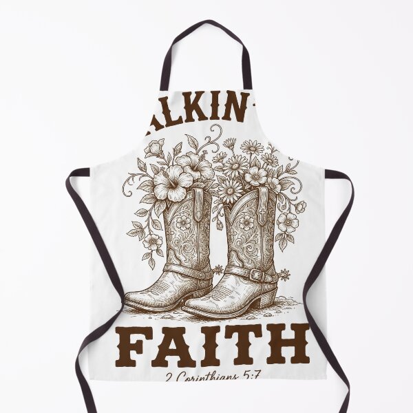 Item preview, Walkin’ by Faith – 2 Corinthians 5:7 Western Christian Cowgirl designed and sold by SweetTeezPrints.