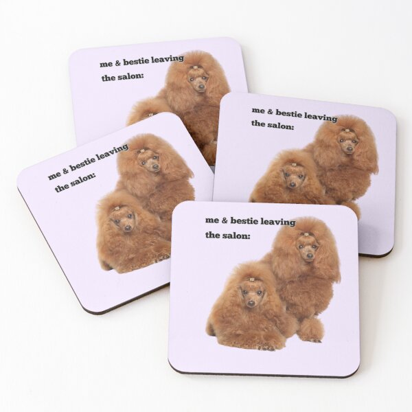 Item preview, Me And Bestie Leaving The Salon Funny Poodle Print designed and sold by chaos-and-curls.