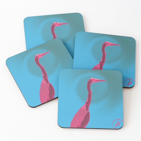 Item preview, Great pink heron designed and sold by mousse-tache.