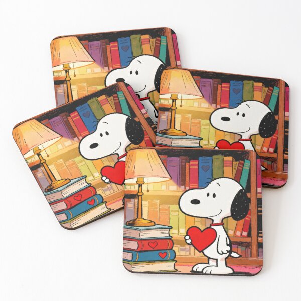 Item preview, Snoopy Library Book Lamp Valentine Art designed and sold by Innova_Creations.