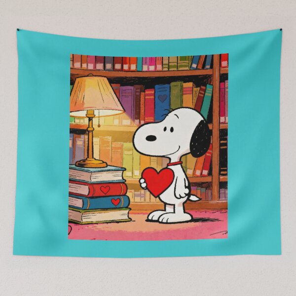 Item preview, Snoopy Library Book Lamp Valentine Art designed and sold by Innova_Creations.