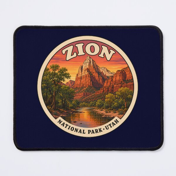 Item preview, Zion National Park Utah Sunset with Hidden Bigfoot designed and sold by Swanny's Custom T-shirt and Gift Designs.