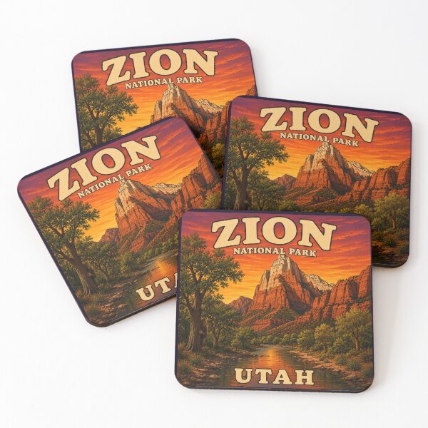 Item preview, Zion National Park Utah Sunset with Hidden Bigfoot designed and sold by Swanny's Custom T-shirt and Gift Designs.
