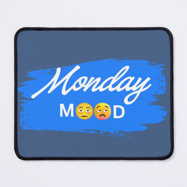 Item preview, Monday Mood | Monday Blues Funny Emoji Typography Design designed and sold by Ginastle26.