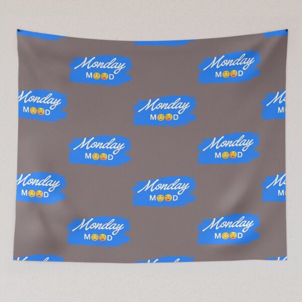 Item preview, Monday Mood | Monday Blues Funny Emoji Typography Design designed and sold by Ginastle26.