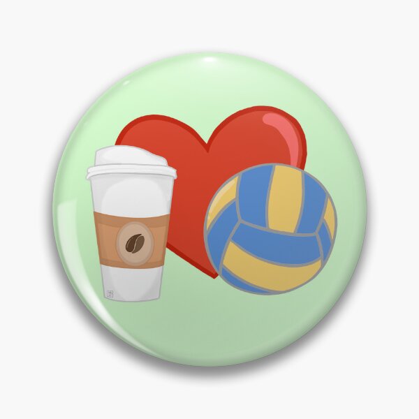 Item preview, Coffee Loves Volleyball Sports Athlete Youth Sports Sticker Colorful designed and sold by Komorebji.