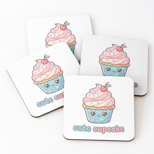 Item preview, Cute Kawaii Cupcake PNG | Adorable Smiling Cupcake Clipart designed and sold by morning sun.
