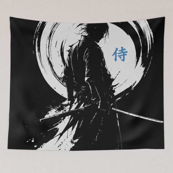 Item preview, Samurai and Japanese Brush Art | Minimalist Black & White Katana Aesthetic designed and sold by NBT-NOVA.