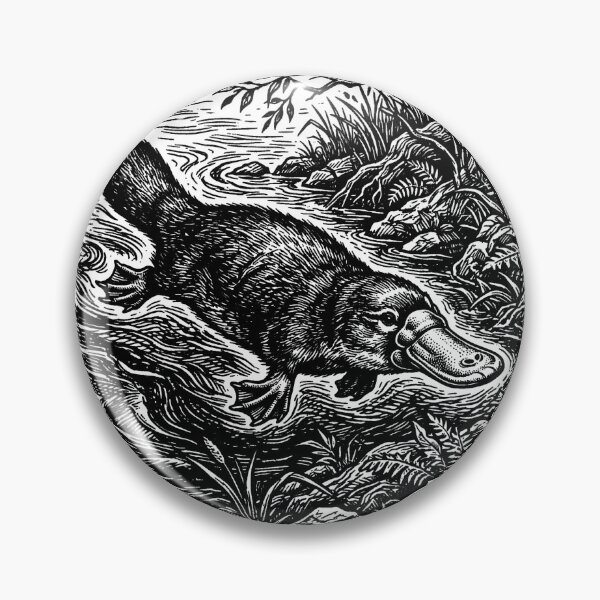 Item preview, Vintage Woodcut Platypus Illustration designed and sold by DuckOddity.