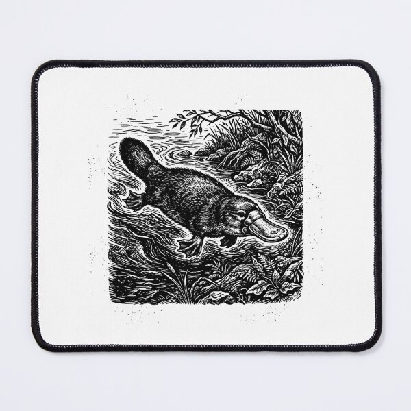 Item preview, Vintage Woodcut Platypus Illustration designed and sold by DuckOddity.