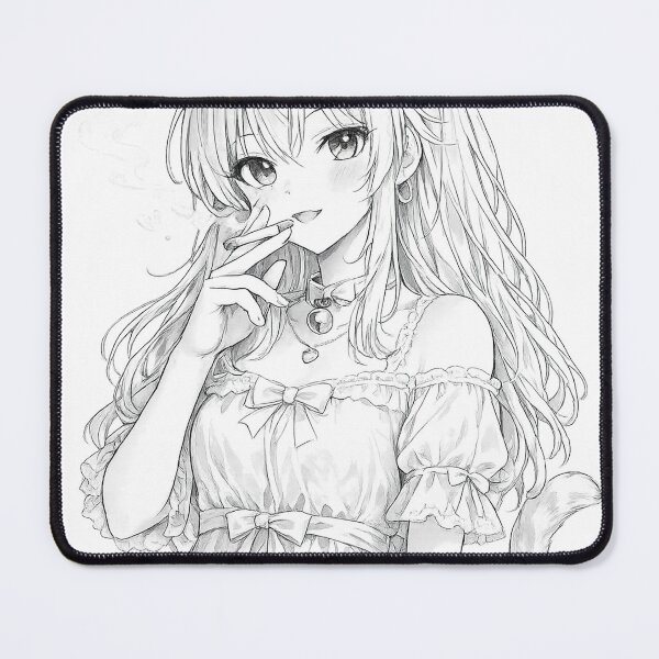 Item preview, cute girl smoking designed and sold by bashhonkdesign.