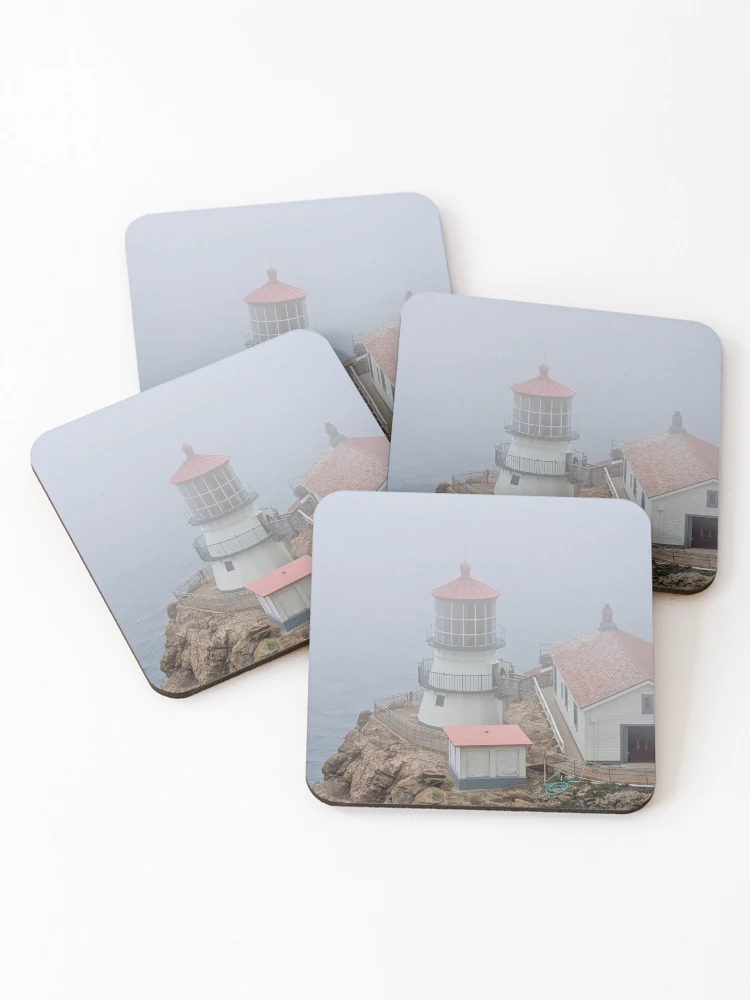 Thumbnail 1 of 5, Coasters (Set of 4), Point Reyes Lighthouse designed and sold by Tempraneo Photo.