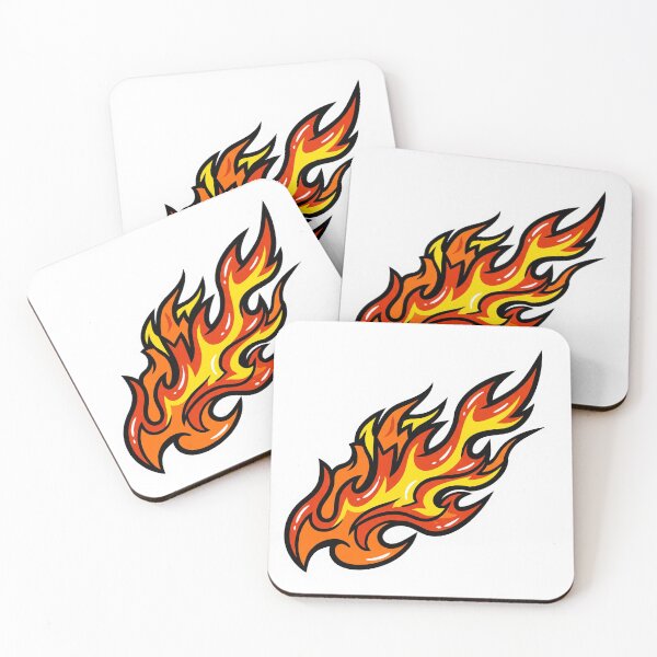Item preview, Retro Skateboard Flame Sticker designed and sold by LuxePrint Society.