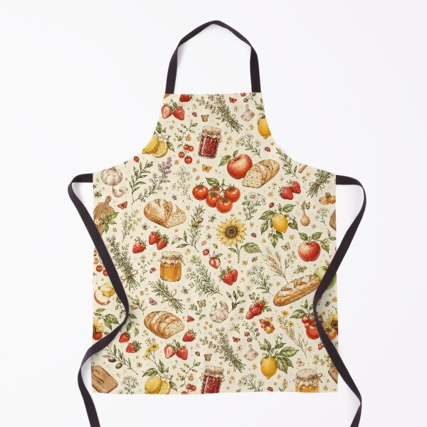 Item preview, European Farmers Market Vintage Sourdough & Fruit Seamless Pattern designed and sold by OpenDreamArts.