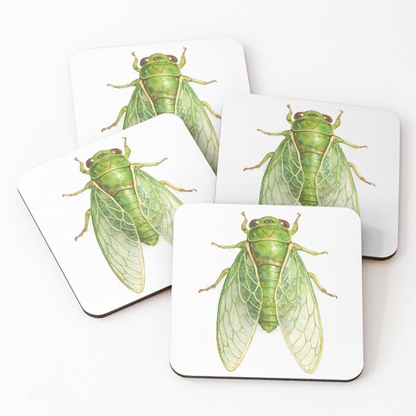 Item preview, Green Grocer Cicada Watercolour Illustration designed and sold by Jaruart.