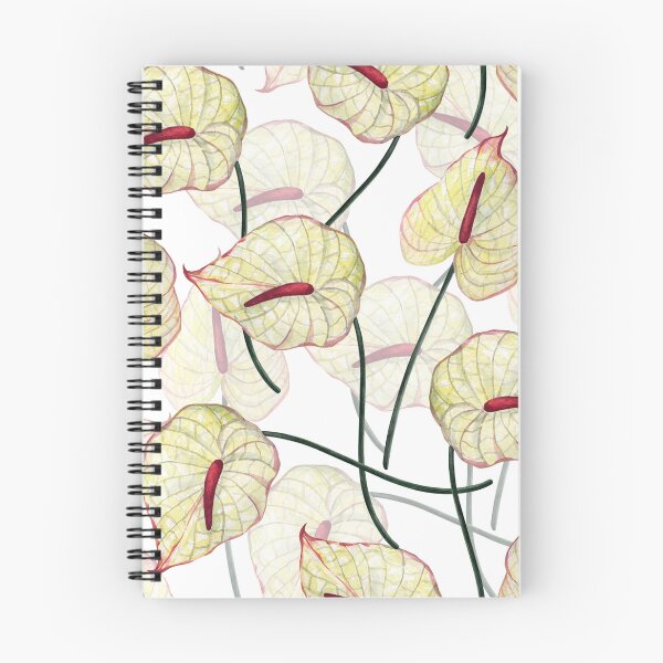 Item preview, Ethereal Anthurium: Cream and Crimson Watercolor Pattern designed and sold by LiveLearnCreate.