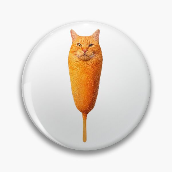 Item preview, Corn Dog Cat Funny Food Animal Pun Art  designed and sold by OMITTEROMINOUS.
