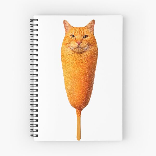 Item preview, Corn Dog Cat Funny Food Animal Pun Art  designed and sold by OMITTEROMINOUS.