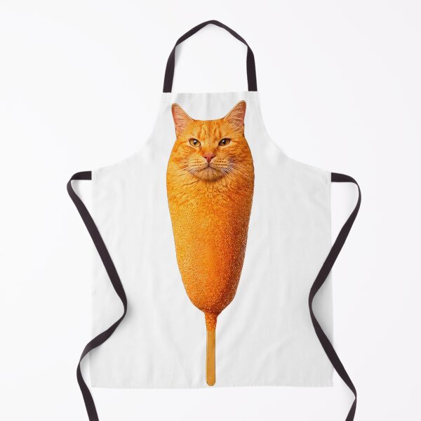 Item preview, Corn Dog Cat Funny Food Animal Pun Art designed and sold by OMITTEROMINOUS.
