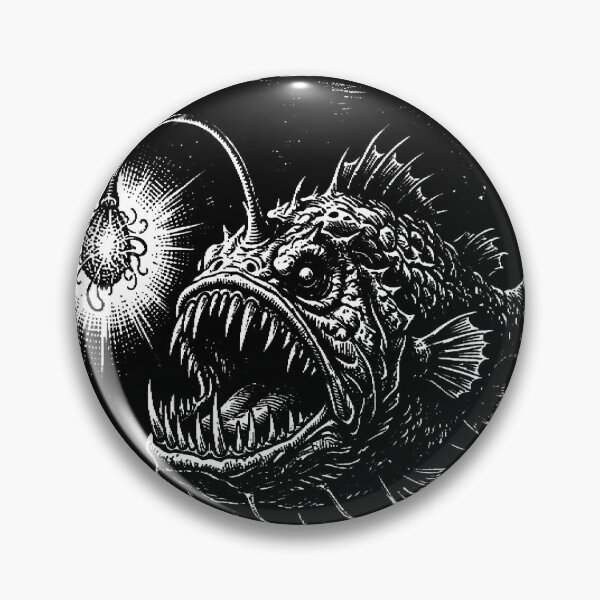 Item preview, Vintage Woodcut Anglerfish Illustration designed and sold by DuckOddity.