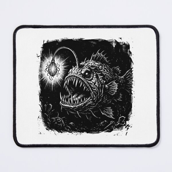 Item preview, Vintage Woodcut Anglerfish Illustration designed and sold by DuckOddity.